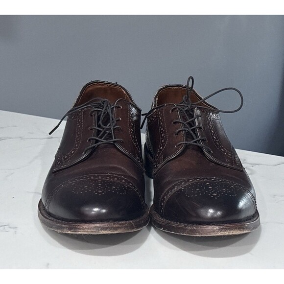 Allen Edmonds Strand Leather Cap Toe Oxford Mens 10.5 D Brown Dress Shoes main image 4